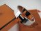 Hermes White Enamel Clic H Bracelet Narrow Width (18mm) In Silver